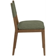 Meridian Furniture Avon Olive Linen Textured Fabric Dining Side Chair (Set of 2)