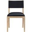Meridian Furniture Avon Black Vegan Leather Dining Side Chair (Set of 2)