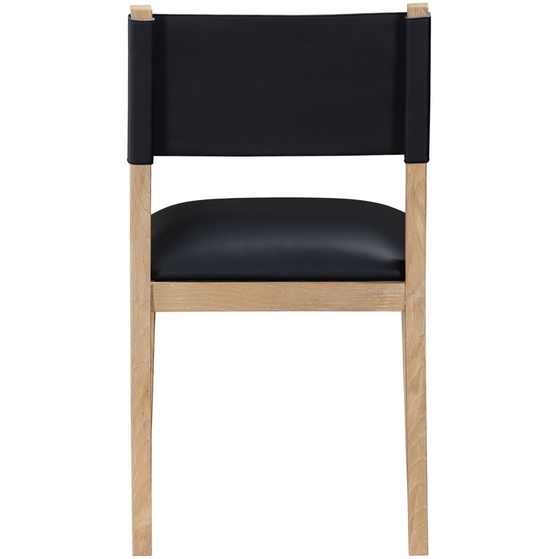 Meridian Furniture Avon Black Vegan Leather Dining Side Chair (Set of 2)
