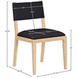 Meridian Furniture Avon Black Vegan Leather Dining Side Chair (Set of 2)