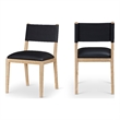 Meridian Furniture Avon Black Vegan Leather Dining Side Chair (Set of 2)