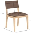 Meridian Furniture Avon Brown Vegan Leather Dining Side Chair (Set of 2)