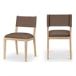 Meridian Furniture Avon Brown Vegan Leather Dining Side Chair (Set of 2)