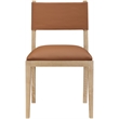 Meridian Furniture Avon Cognac Vegan Leather Dining Side Chair (Set of 2)