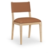 Meridian Furniture Avon Cognac Vegan Leather Dining Side Chair (Set of 2)