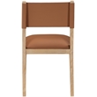 Meridian Furniture Avon Cognac Vegan Leather Dining Side Chair (Set of 2)