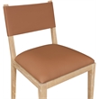 Meridian Furniture Avon Cognac Vegan Leather Dining Side Chair (Set of 2)