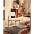 Meridian Furniture Avon Cream Vegan Leather Dining Side Chair (Set of 2)