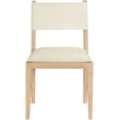 Meridian Furniture Avon Cream Vegan Leather Dining Side Chair (Set of 2)