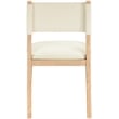 Meridian Furniture Avon Cream Vegan Leather Dining Side Chair (Set of 2)