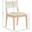 Meridian Furniture Avon Cream Vegan Leather Dining Side Chair (Set of 2)