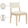 Meridian Furniture Avon Cream Vegan Leather Dining Side Chair (Set of 2)