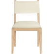 Meridian Furniture Avon Cream Vegan Leather Dining Side Chair (Set of 2)