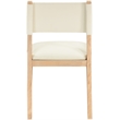 Meridian Furniture Avon Cream Vegan Leather Dining Side Chair (Set of 2)