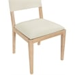 Meridian Furniture Avon Cream Vegan Leather Dining Side Chair (Set of 2)