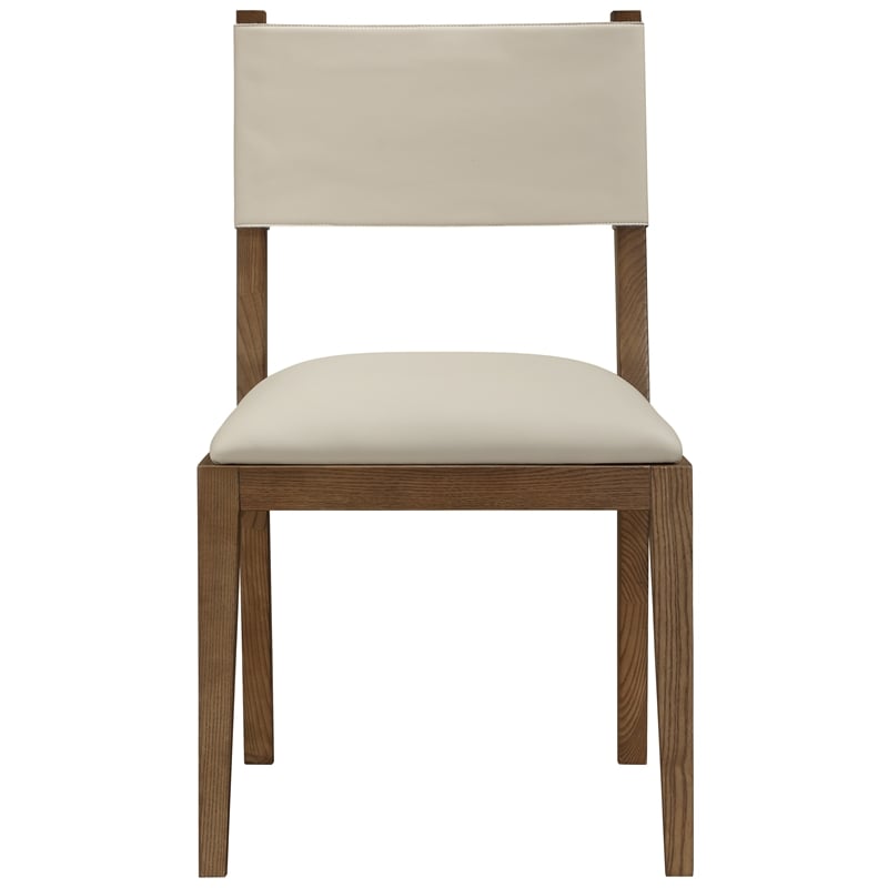 Meridian Furniture Avon Beige Vegan Leather Dining Side Chair (Set of 2)