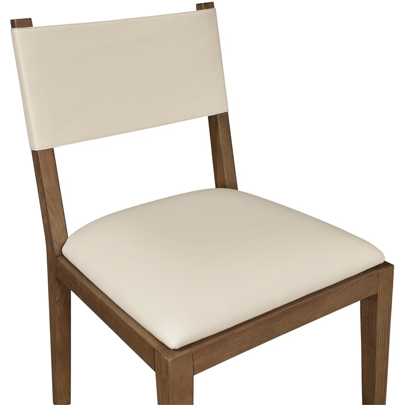 Meridian Furniture Avon Beige Vegan Leather Dining Side Chair (Set of 2)