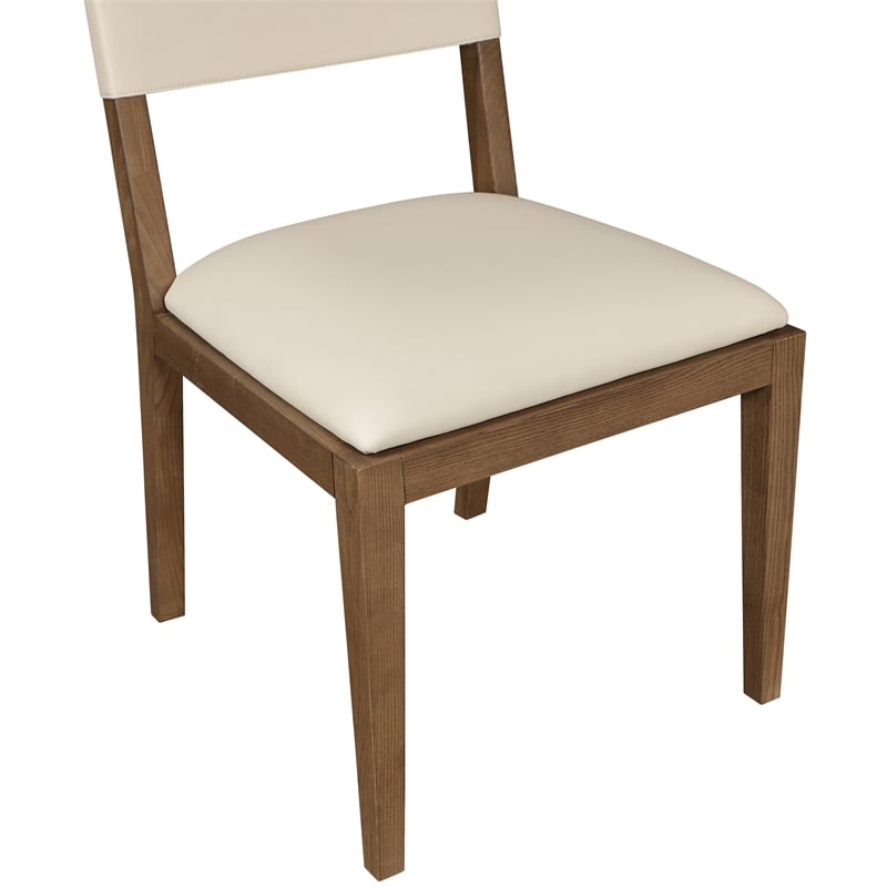 Meridian Furniture Avon Beige Vegan Leather Dining Side Chair (Set of 2)