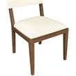 Meridian Furniture Avon Cream Vegan Leather Dining Side Chair (Set of 2)