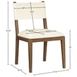 Meridian Furniture Avon Cream Vegan Leather Dining Side Chair (Set of 2)