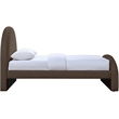 Meridian Furniture Andaz Brown Chenille Fabric Upholstered Twin Bed