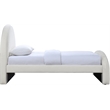 Meridian Furniture Andaz Cream Chenille Fabric Upholstered Twin Bed