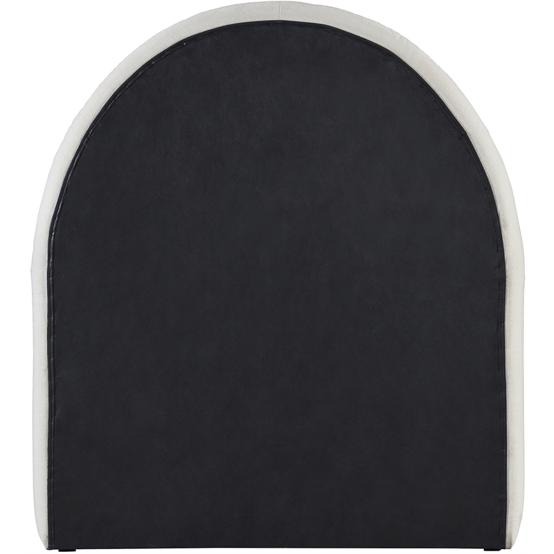 Meridian Furniture Andaz Cream Chenille Fabric Upholstered Twin Bed