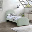 Meridian Furniture Andaz Mint Chenille Fabric Upholstered Twin Bed
