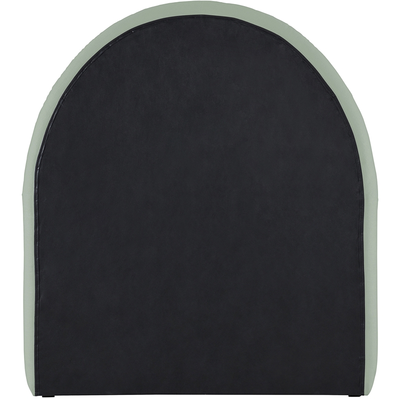 Meridian Furniture Andaz Mint Chenille Fabric Upholstered Twin Bed