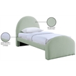 Meridian Furniture Andaz Mint Chenille Fabric Upholstered Twin Bed