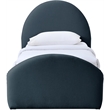 Meridian Furniture Andaz Navy Chenille Fabric Upholstered Twin Bed