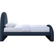 Meridian Furniture Andaz Navy Chenille Fabric Upholstered Twin Bed
