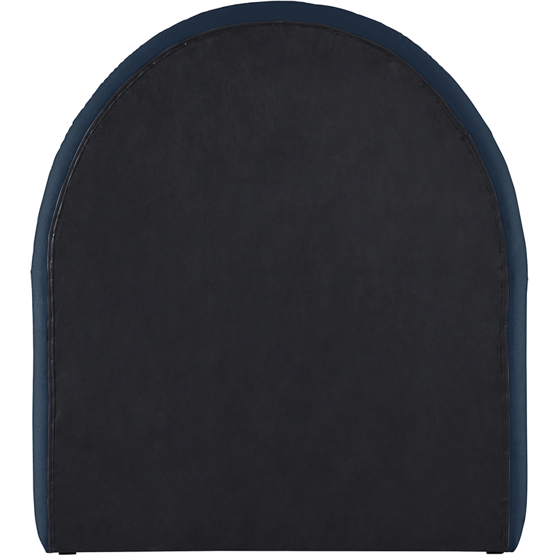 Meridian Furniture Andaz Navy Chenille Fabric Upholstered Twin Bed