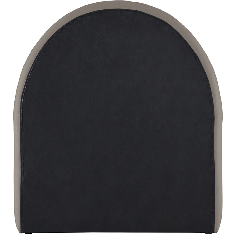 Meridian Furniture Andaz Taupe Chenille Fabric Upholstered Twin Bed