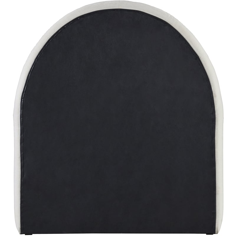 Meridian Furniture Andaz Cream Chenille Fabric Upholstered Twin Trundle Bed