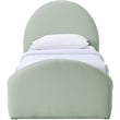 Meridian Furniture Andaz Mint Chenille Fabric Upholstered Twin Trundle Bed
