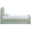 Meridian Furniture Andaz Mint Chenille Fabric Upholstered Twin Trundle Bed