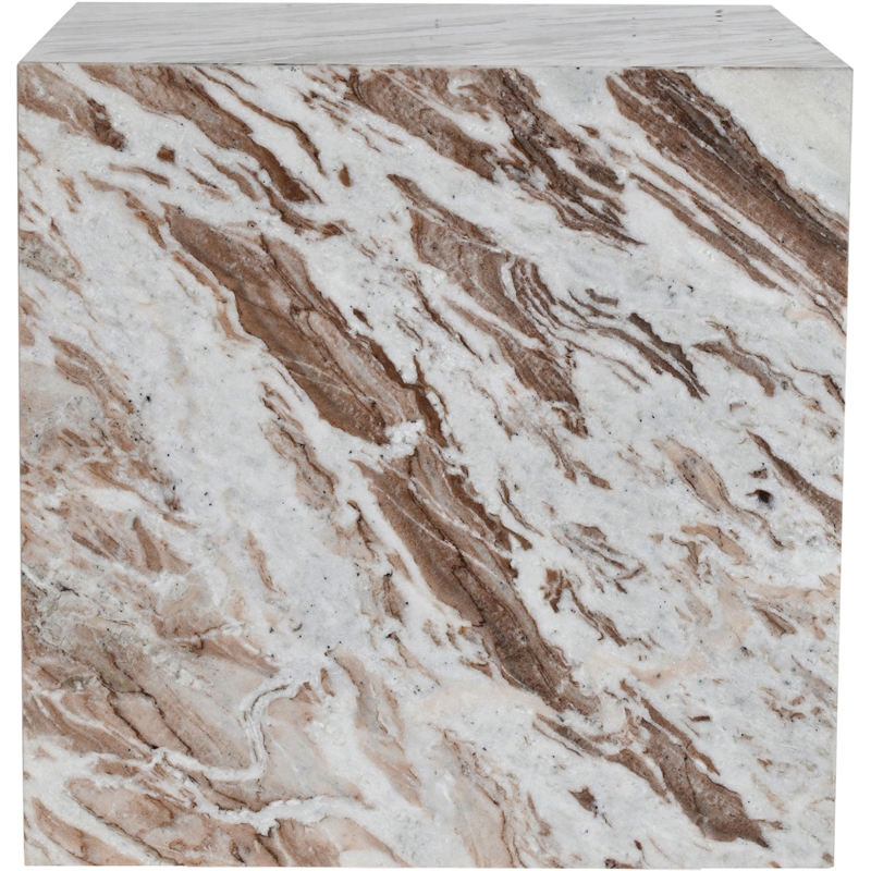 Meridian Furniture Bolzano Brown Marble End Table