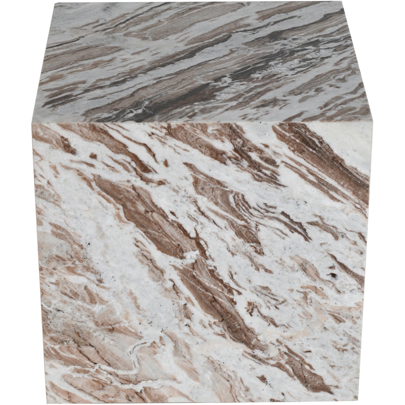 Meridian Furniture Bolzano Brown Marble End Table