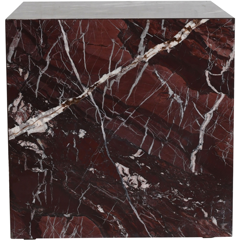 Meridian Furniture Bolzano Red Marble End Table