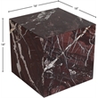 Meridian Furniture Bolzano Red Marble End Table