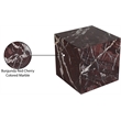 Meridian Furniture Bolzano Red Marble End Table