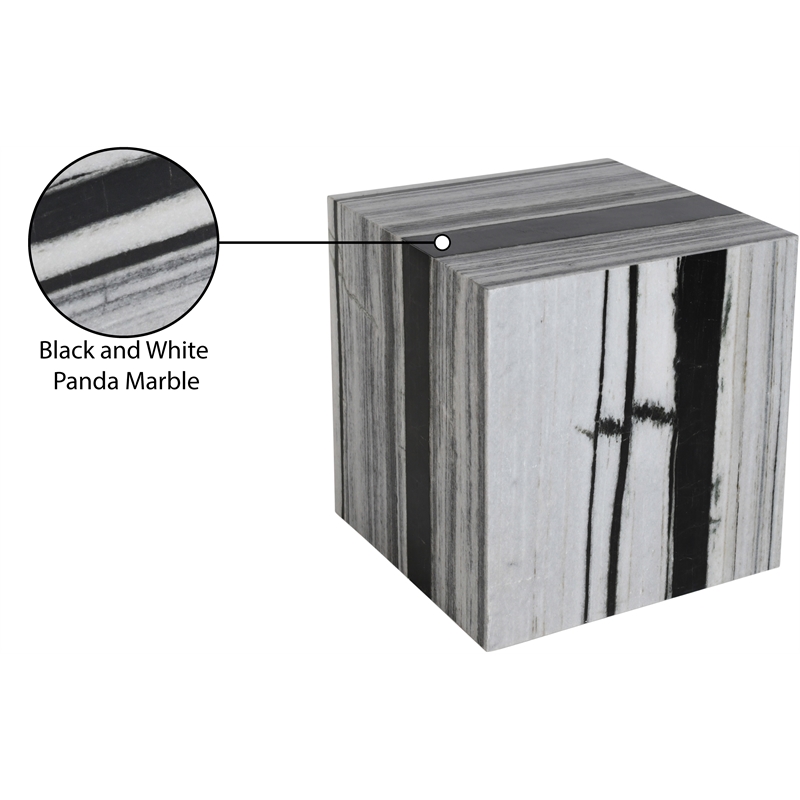 Meridian Furniture Bolzano Black Marble End Table
