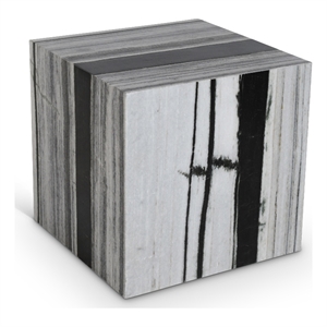 Meridian Furniture Bolzano Black Marble End Table
