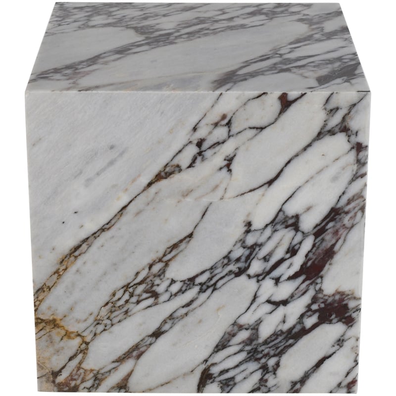 Meridian Furniture Bolzano White Marble End Table