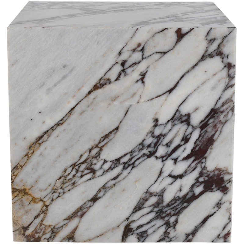 Meridian Furniture Bolzano White Marble End Table