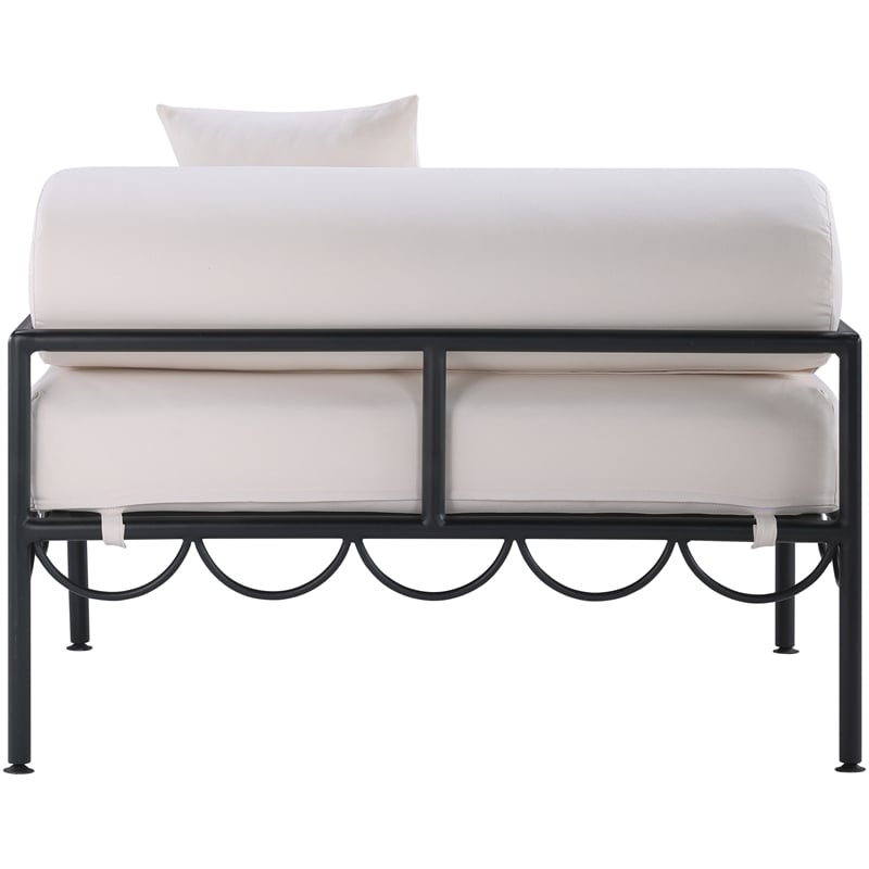 Meridian Furniture Portofino Cream Water Resisting Fabric Patio Chair