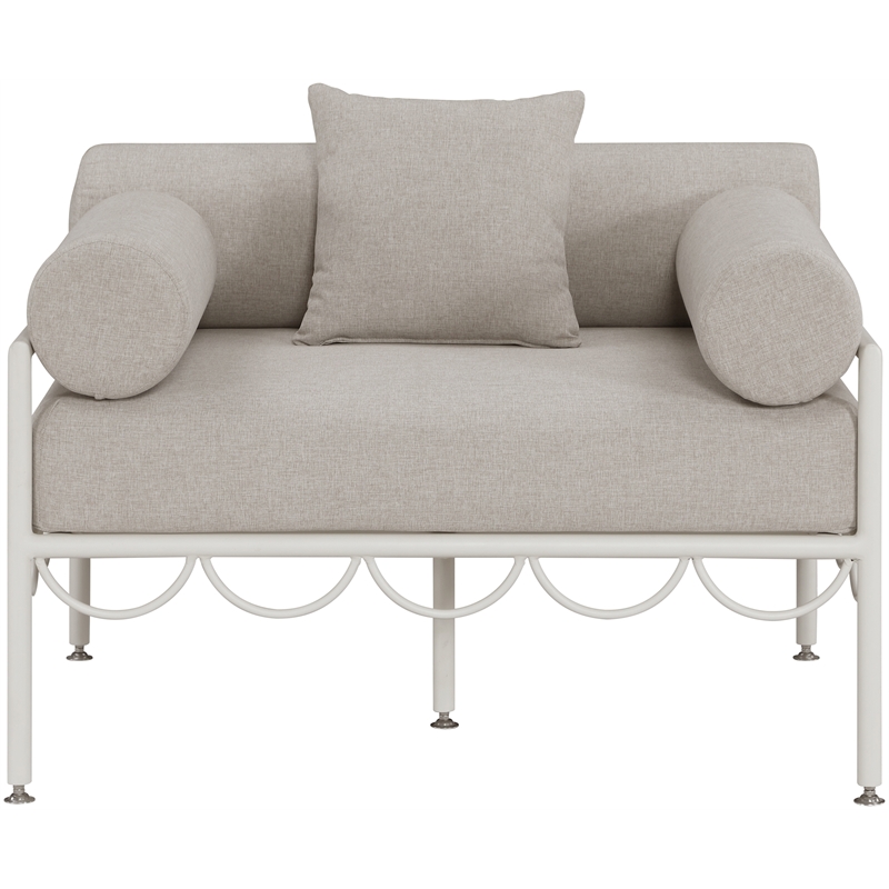 Meridian Furniture Portofino Beige Water Resisting Fabric Patio Chair