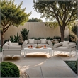Meridian Furniture Portofino Beige Water Resisting Fabric Patio Chair