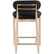 Meridian Furniture Riccio Black Vegan Leather Upholstered Stool